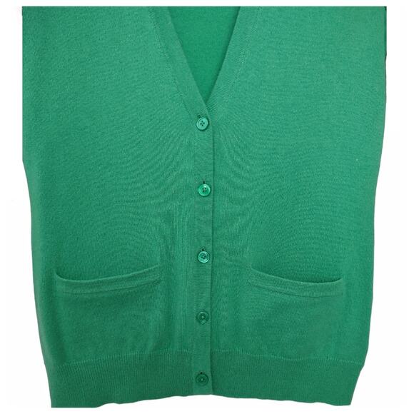 RALPH LAUREN Classic Cashmere Sweater Green Size S Preppy Basic V-Neck Cardigan - Picture 9 of 12